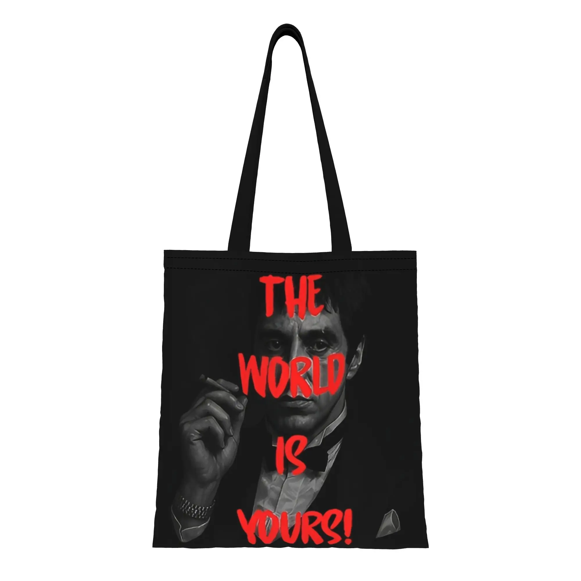 

ita bag back to school Tony Montana Neon Portrait Canvas Canvas Tote Bag Women'S Shoulder Handbag