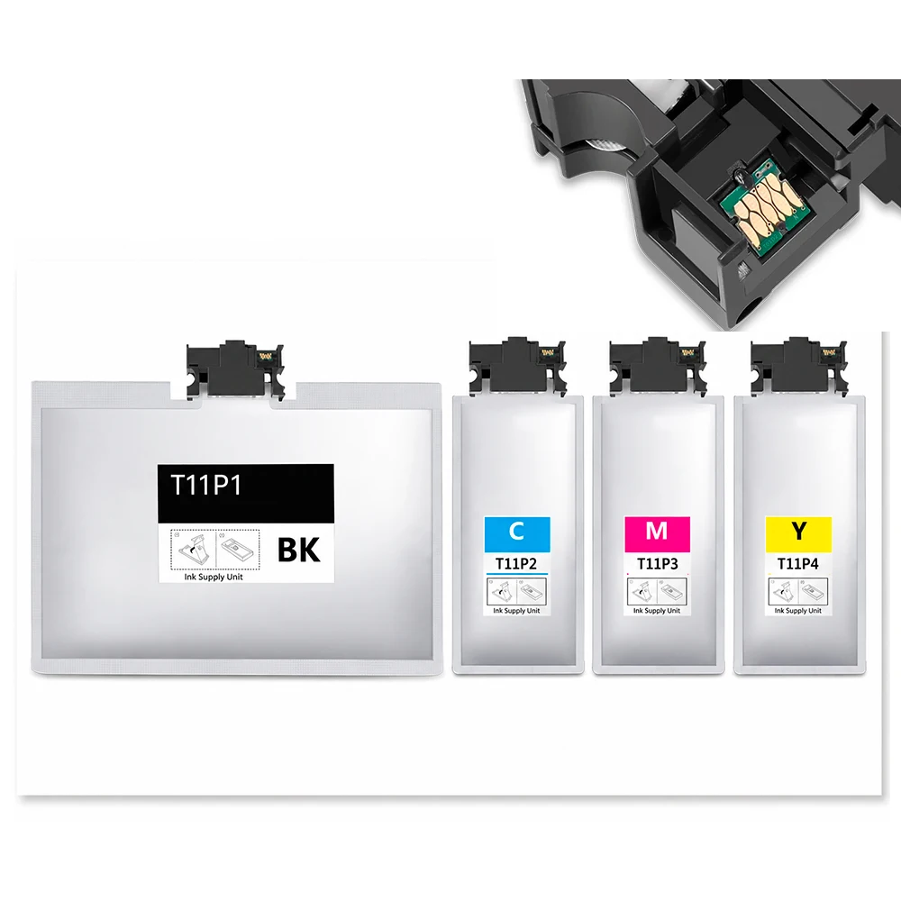 1Set Europe T11P1 T11P2 T11P3 T11P4 Compatible Ink Pack With Pigment Ink For Epson Pro EP-C800RDW EM-C800RDWF Printer Ink Bag