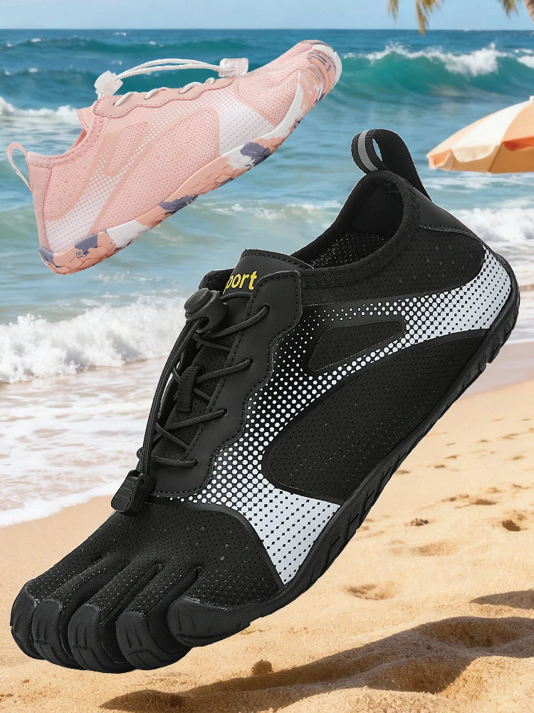 Neue Unisex Breitere Schuhe Atmungsaktives Mesh Herren Barfuß Fünf-Zehen-Schuhe Marken-Flachschuhe Weiche Zero-Drop-Sohle Breitere Zehenbox Sneaker Große Größen – Detail 3