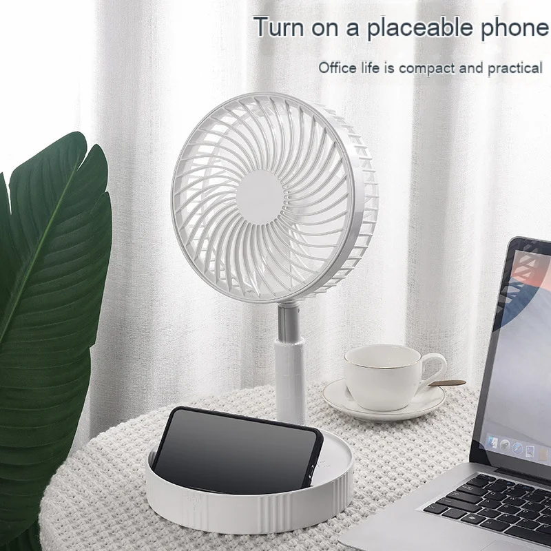 

Retractable Electric Fan USB Charging Foldable Fan Portable Mini Four Speed Electric Fan Dormitory Outdoor Activity