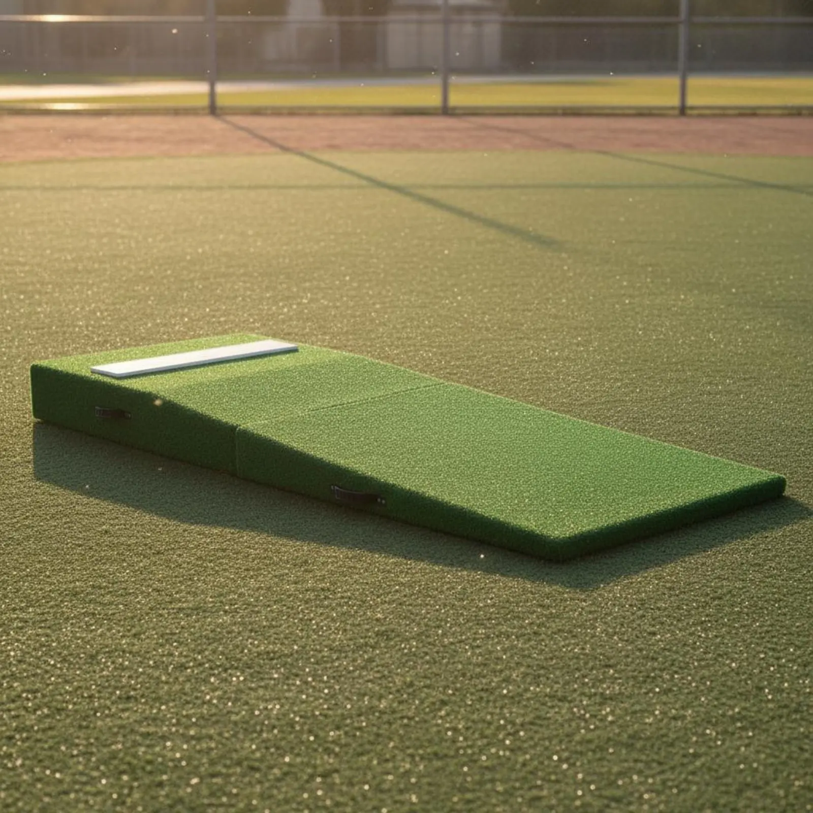 2 in 1 Pitching Mound Foldable Indoor Outdoor Pitching Mound Training Aid Carry Handle Sturdy Construction For