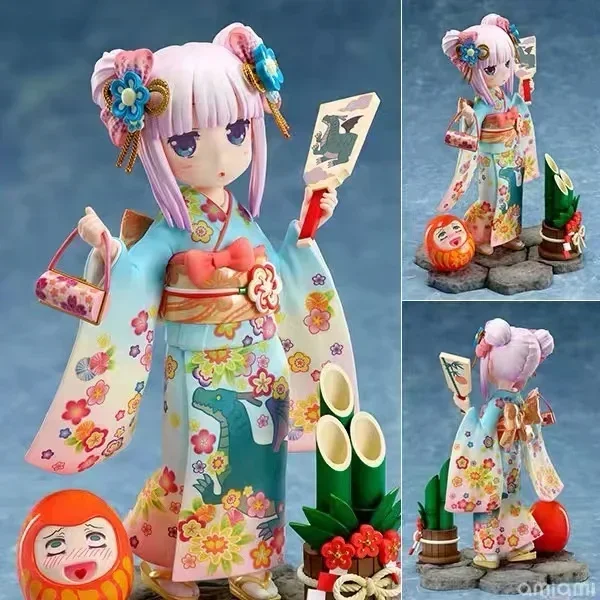 Miss Kobayashi's Dragon Maid Anime Figure Dragon Maid Kanna Kamui Kimono Action Figure Collection Model Halloween Gift