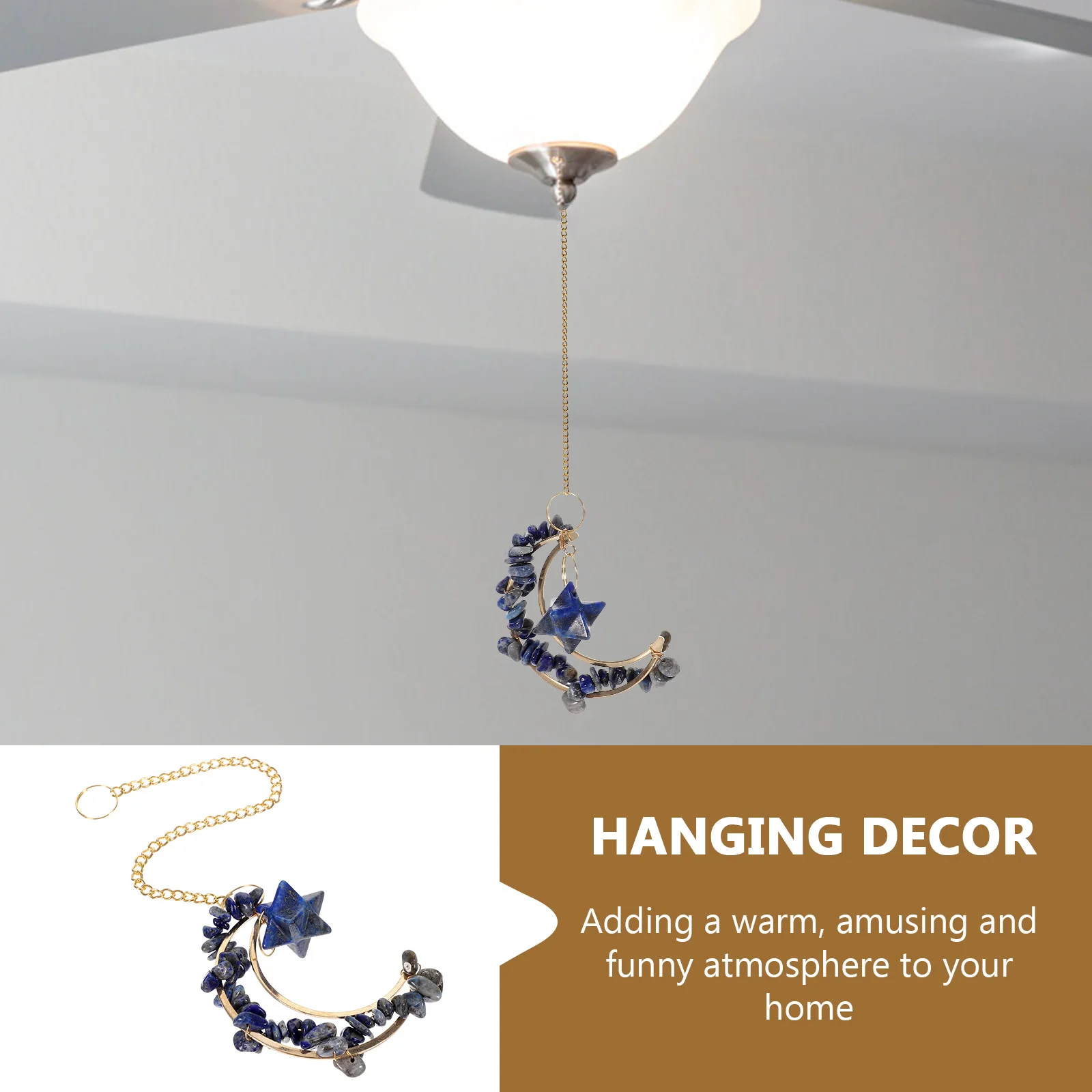 

Moon Shaped Crystal Hanging Sun Catcher Lightweight Prism Decoration Indoor Window Ornament Crystal Sun Catchers Indoor Window