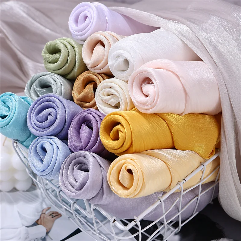 300x150cm Crepe Organza Fabric Thin Light By The Meter for Hanfu Scene Layout Dress DIY Sewing Materials