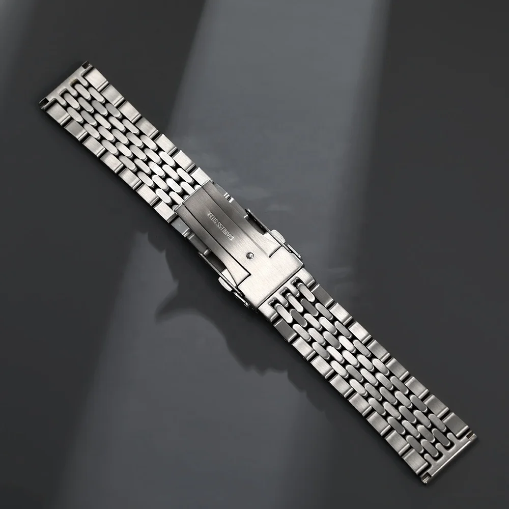 Silver Stainless Steel 20MM 22MM Bead Of Rice Watch Band Bracelet Fit For SKX007 Dive Watch