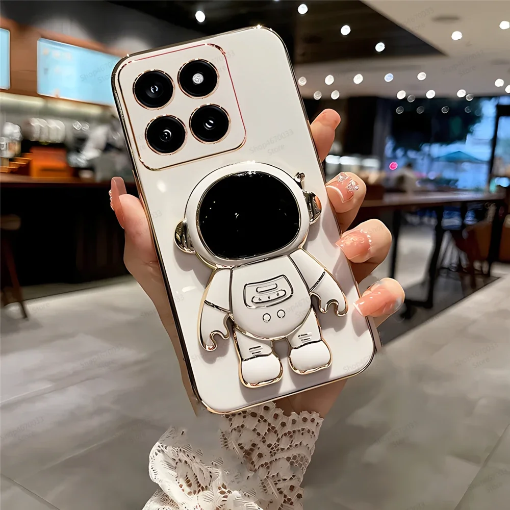 

Чехол для телефона с астронавтом для Xiaomi 15 14T 14 13T 13 12T 11T 11 10T 10 Pro, противоударный силиконовый чехол с подставкой для Xiaomi 13 11 Lite