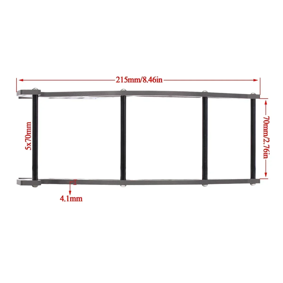 4.1mm podwozie gąsienicowe z włókna węglowego z linkami ustawionymi na 1/10 RC Rigs Capra F9 przesunięta oś portalowa 1.9S MOA Sporty Comp buduje DIY