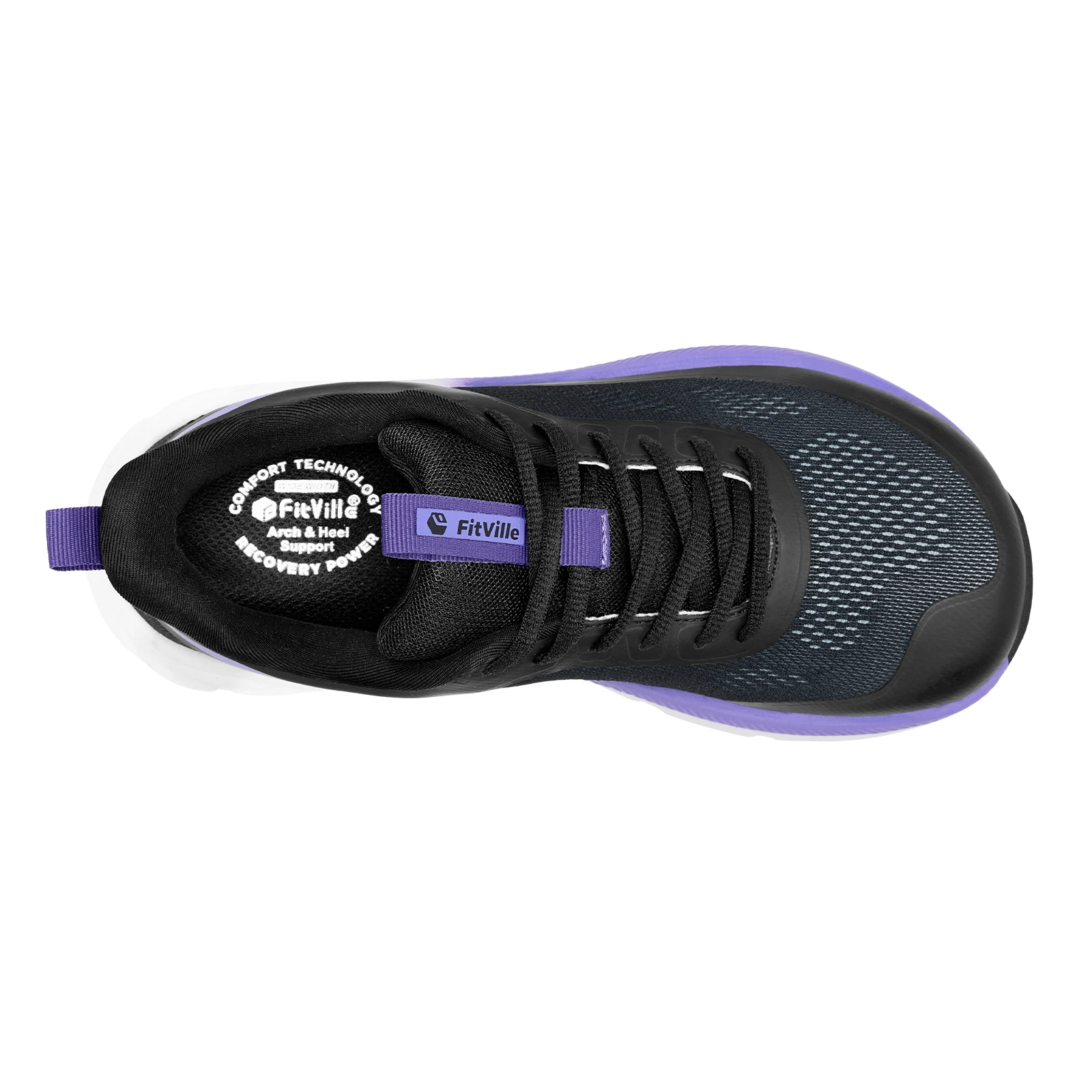 FitVille Damen-Laufschuhe mit Breiter Zehenbox, Atmungsaktive Dämpfung, Komfortable Jogging-Sneaker mit Gewölbeunterstützung – Detail 14