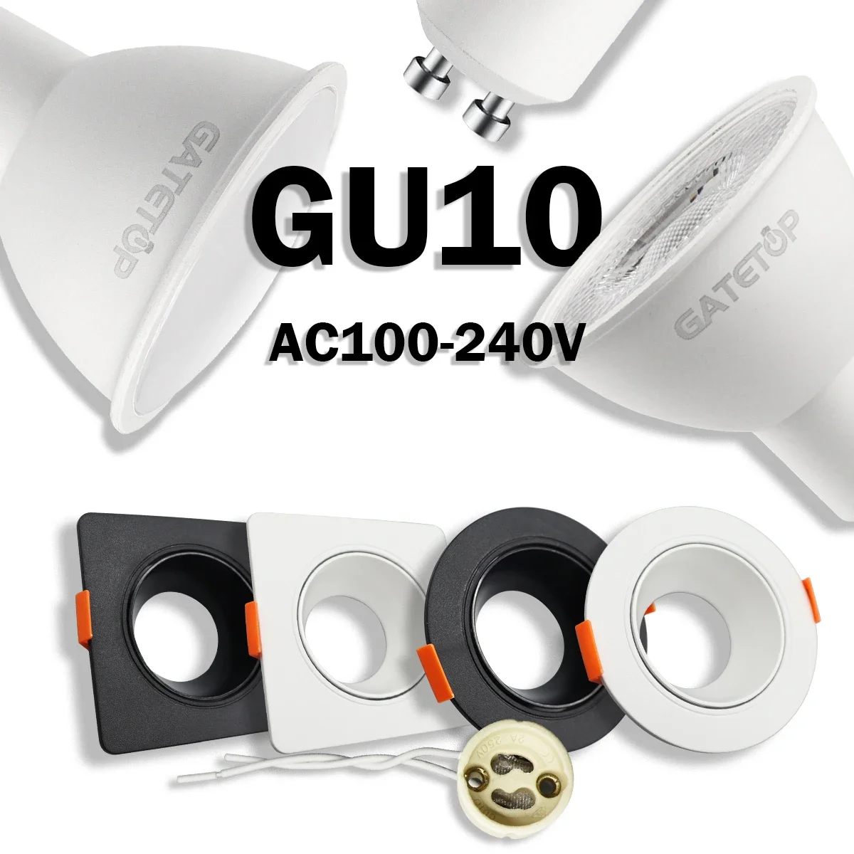 5/10/20pcs GU10 6W LED Projectores de Teto Economia de Energia 90degree Ângulo Ajustável Rotação AC220V 120V Iluminação Interior