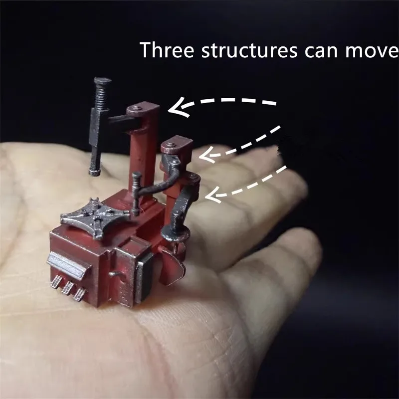 Neumático de resina a escala 1/64, máquina de equilibrio dinámico, modelo de garaje, accesorios de escena de garaje DIY, escena en miniatura, coches, vehículos, Juguetes
