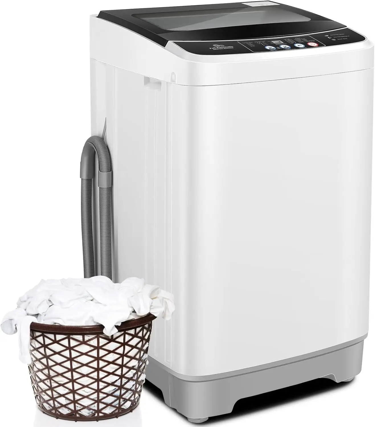 Portable Washing Machine 15.6Lbs Capacity 2.1 Cu.ft Portable Washer and Dryer Combo with 10 Programs and 8 Water Level