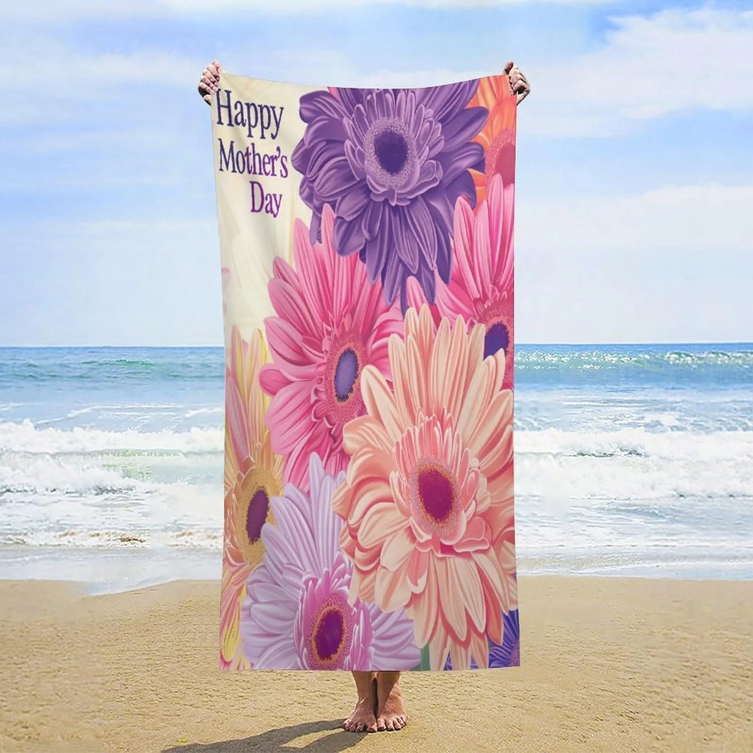 

Gifts for Mom for Mother's day Beach Towel Microfiber Soft Quick Drying Suitable For Yoga Tourism Swimming Beach Fitness Camping