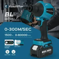 KEEAFFOR Brushless 80000RPM 1500W Blower Cordless Multifunction Inflator Vacuum Dust Cleanner Dust Blower For Makita 18v Battery