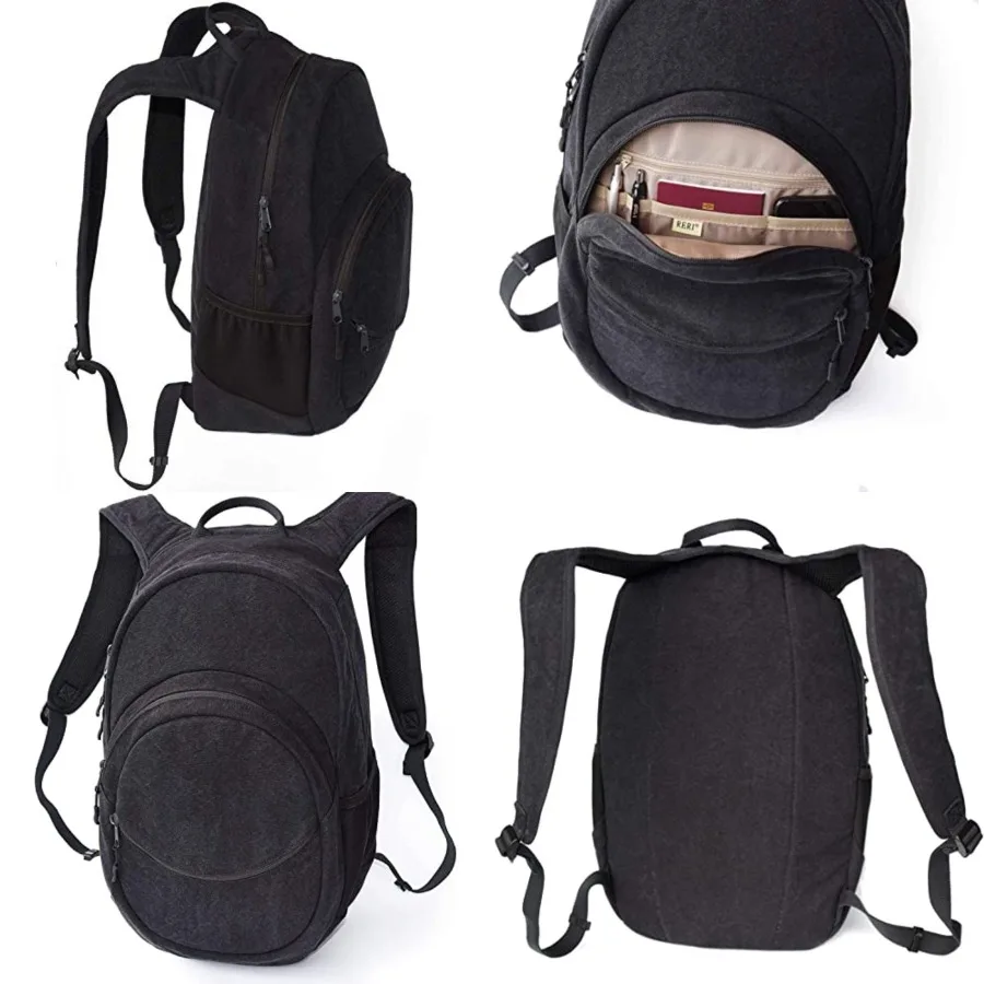 

Canvas ackpack Vintage ackpack Daypack for Men Women Laptop Travel Rucksack