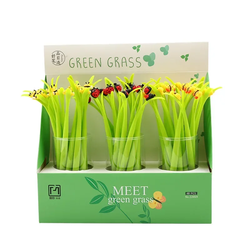 

16 шт., креативная силиконовая нейтральная ручка с героями мультфильмов, черная пластиковая ручка для подписи, офисный подарок, студенческая ручка