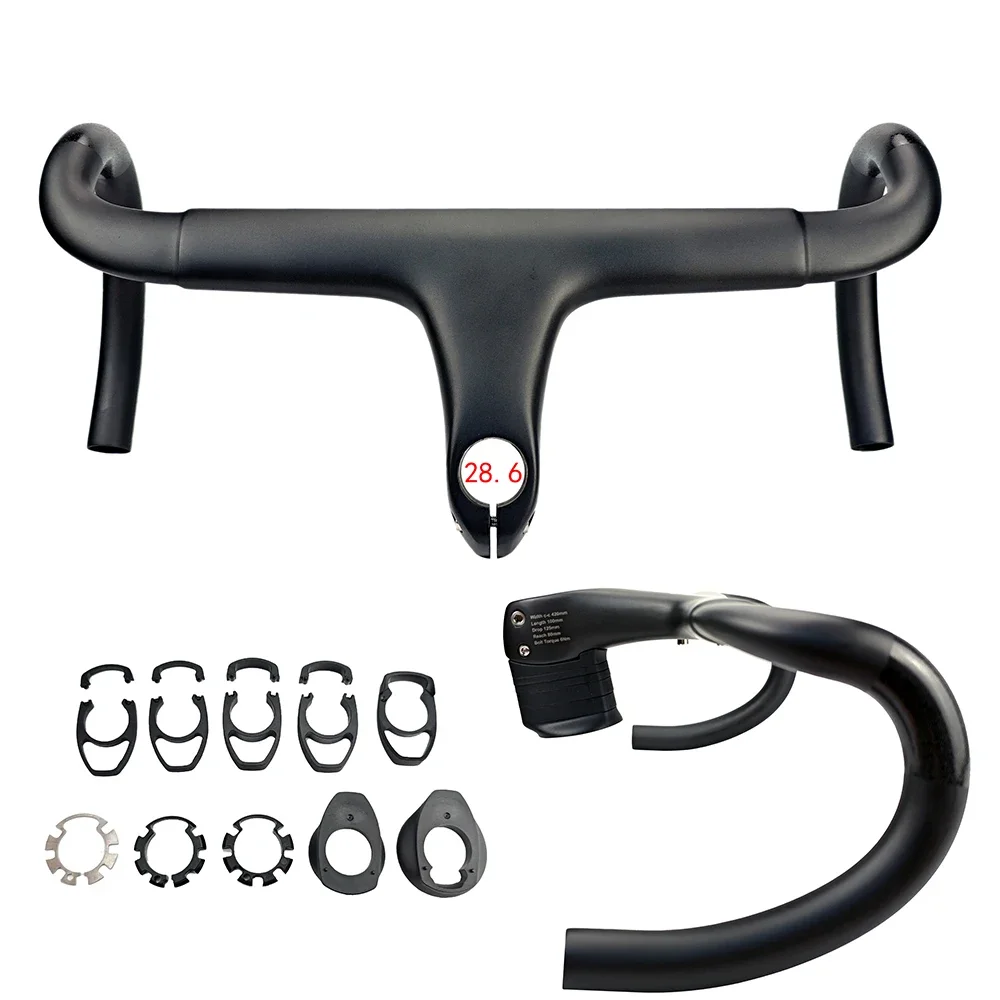 BALUGOE-All-Carbon Fiber Racing Car Handle, Road Bike, Aero Integrated T700, Internal Wiring, UD Handle, Bowl Washer