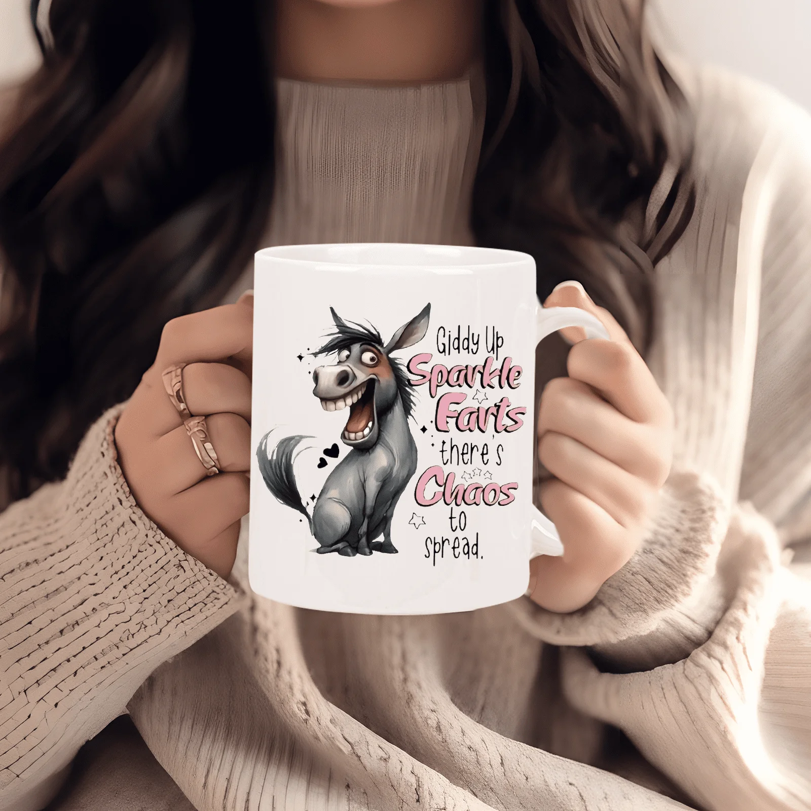 Charming Donkey Ceramic Coffee Mug - Ideal for Everyday Use & Unique Gift for All Ages view 3
