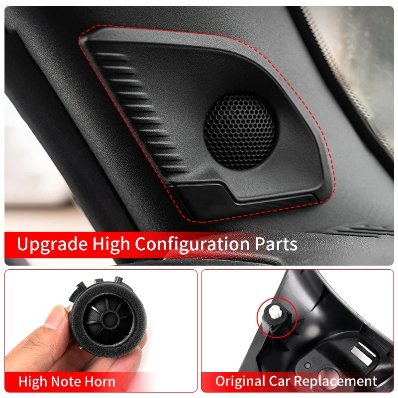For Toyota 2024 2025 Land Cruiser Prado 250 LC250 A-Pillar Door Panel High Frequency Speaker Sound System Interior Upgrade Kit