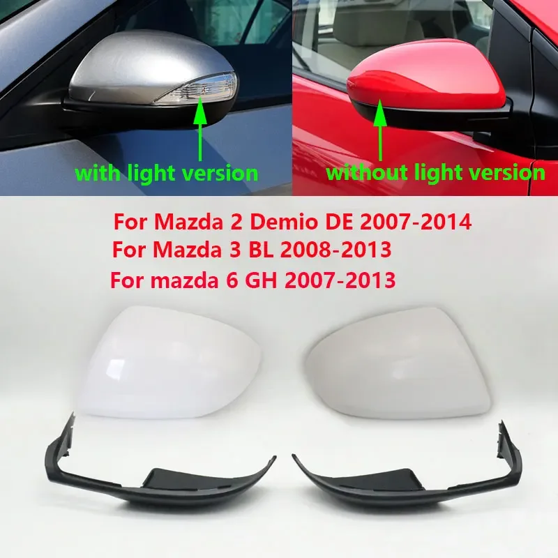 For Mazda 2 Demio DE 2007-2014   3 BL 6 GH 2007-2013 Car Wing Door Side Rear View Mirror Lower Bottom Cover Cap Lid