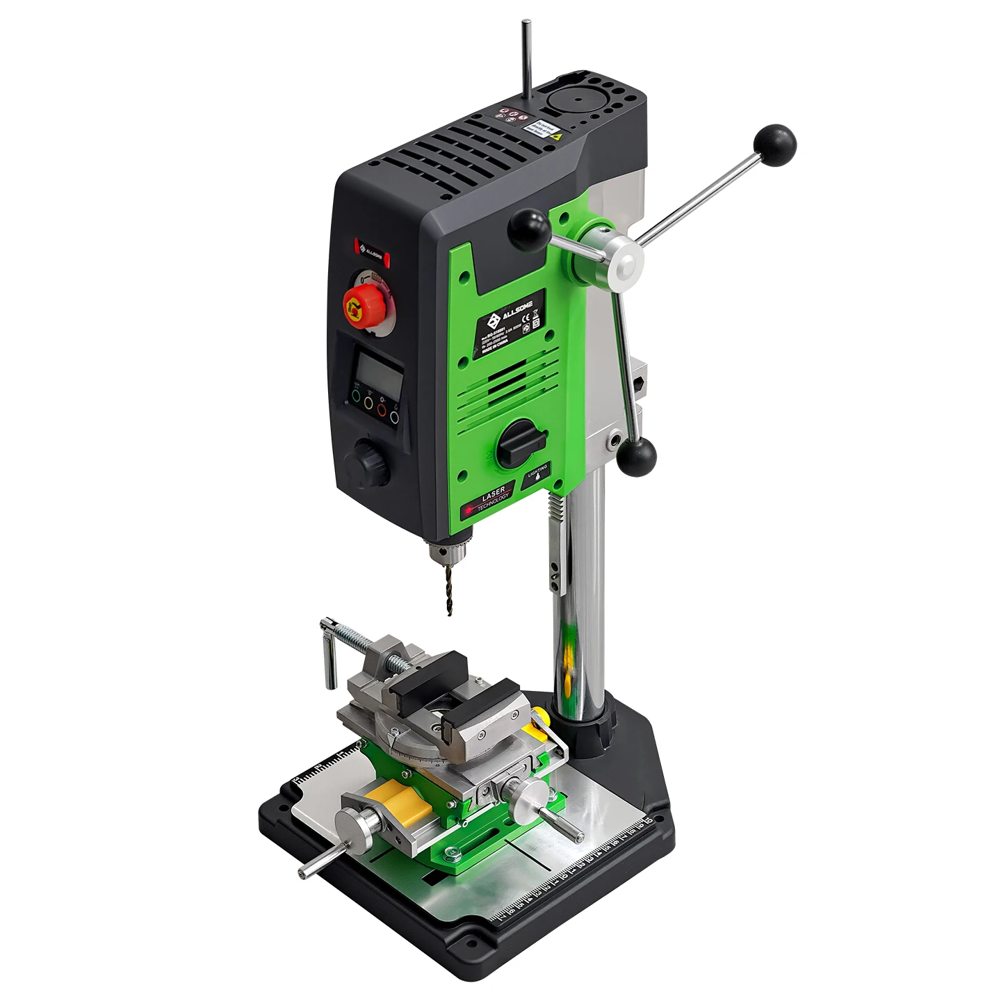 ALLSOME BG-518801 Tischbohrmaschine mit Kombinationsschraubstock