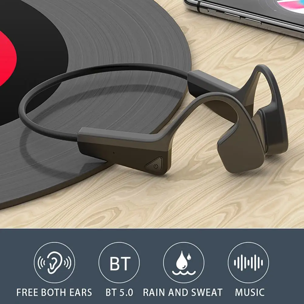 V11 Bone Conduction Earphone High Fidelity Lossless Waterproof Bluetooth-compatible5.0 Comfortable Earbud for Driving