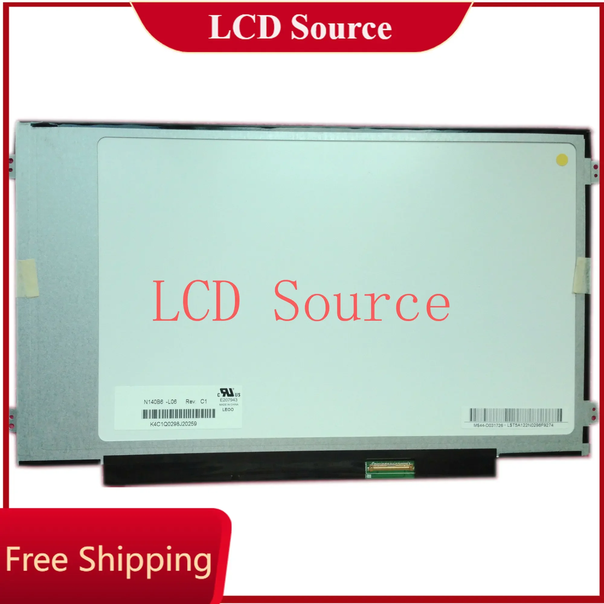 N140B6-L06 Rev C1 fit B140XW02 V.0 LEFT+RIGHT screw holes slim 40 pin LCD