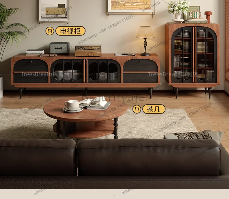 Factory Direct Sales X Glass Doors Tv Stand Vintage Vertical Wall Mid Century Modern Tv Stand Luxury Drawers Meuble Television S