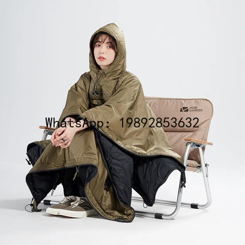 DSA sleeping bag outdoor camping cold-proof wearable cloak cold-proof cotton warm quilt