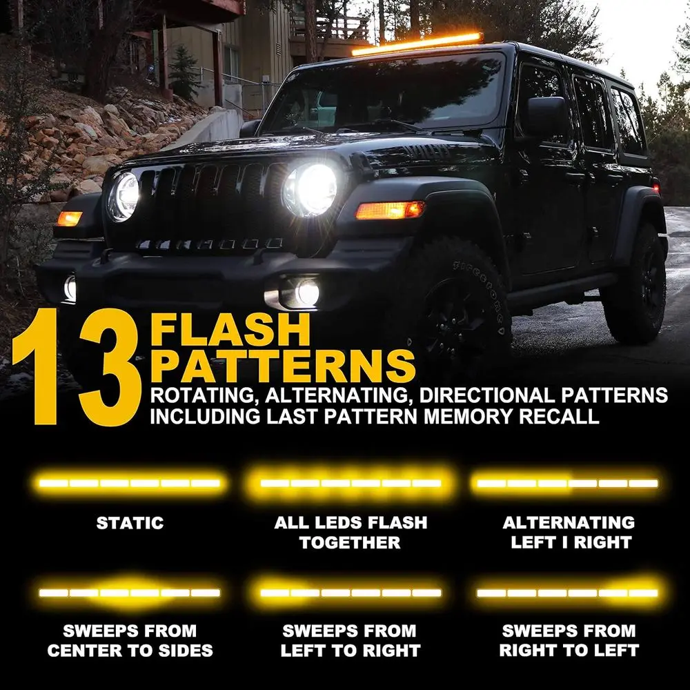 Barra luminosa stroboscopica a LED di emergenza con display digitale per la sicurezza stradale sui veicoli