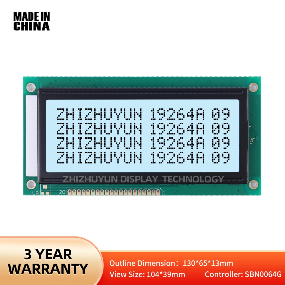 Stable Supply Of Goods Graphic Lcd Screen Grey Film Black Characters 19264A Display Module KS0107 LCD Display Screen