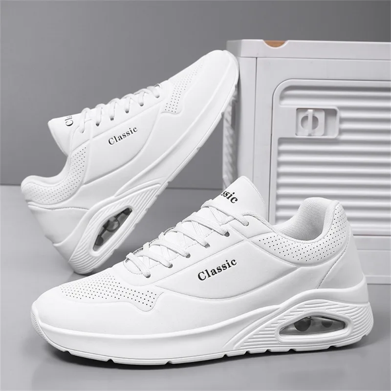 

Мужские спортивные кроссовки, однотонные, на плоской подошве, низкие, для активного отдыха, большие размеры, с круглым носком, на шнуровке, новый стиль, высокое качество, для бега