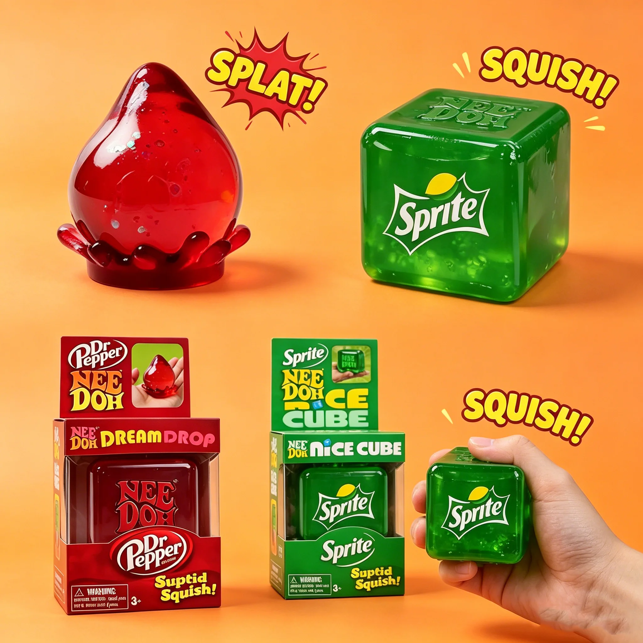 

Schylling Needoh Nice Cube Sensory Fidget Toy Stress Relief Squishy Squeeze Cube Anti-Anxiety Focus Toy for Adults ADHD Autism