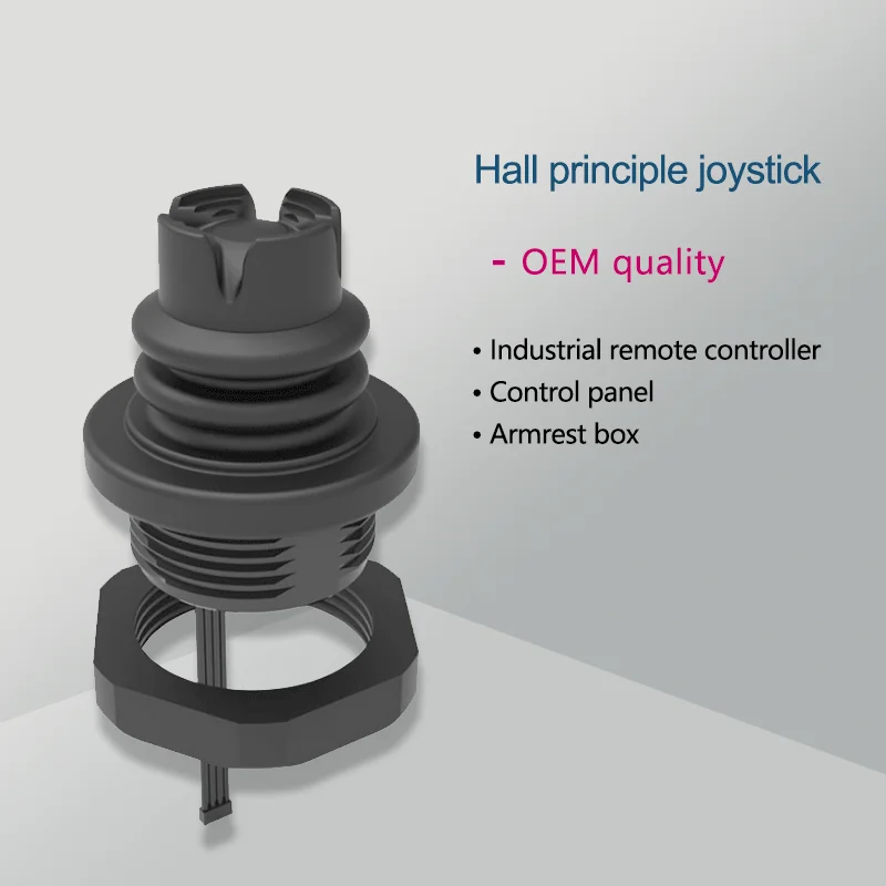 

High quality Threaded style Hall-Effect rocker double axis Thumb joystick controller Operated platform