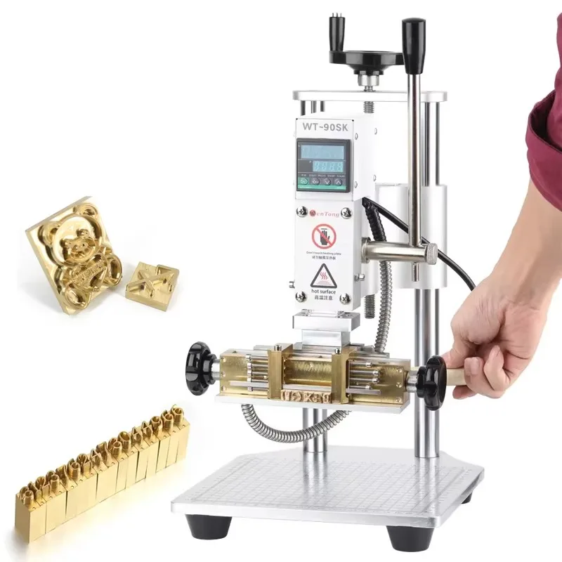 Hand Operated Embossing logo Stamp Machine Used for Leather and Wood