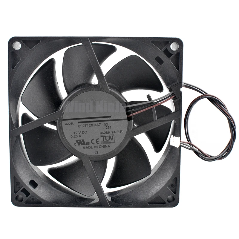 U92T12MUA7-52 9.2cm 92mm fan 92x92x25mm DC12V 0.25A 3pin Axial flow fan cooling fan for projector