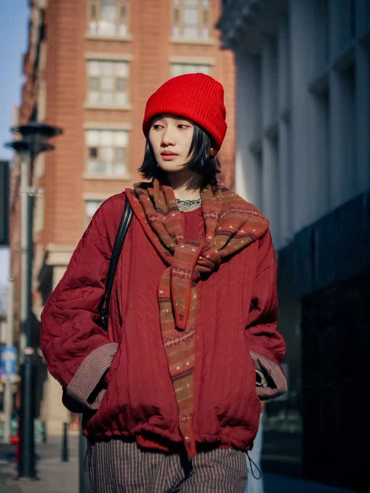 

Свободная женская хлопковая куртка с молнией YKK, утепленная хлопковым наполнителем, зимняя верхняя одежда, комфортный крой, круглый вырез, длинный рукав