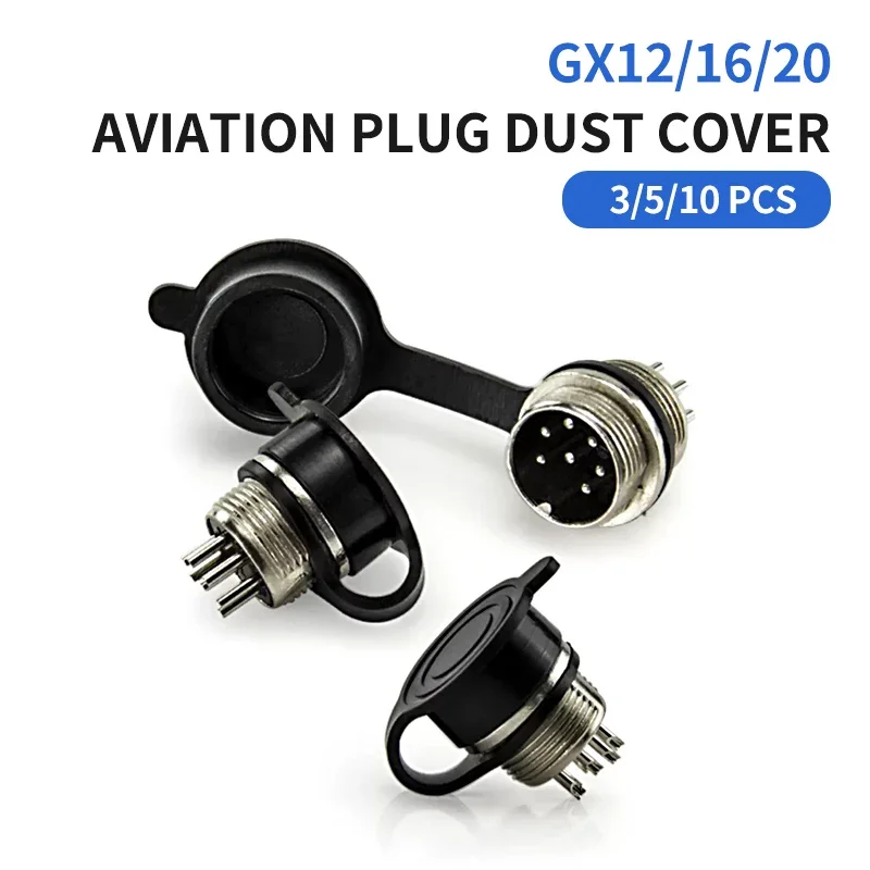 

3/5/10pcs GX12 GX16 GX20 Aviation Circular Plug Socket Waterproof Dust Cap Welding Cable Connectors Rubber Protective Cover