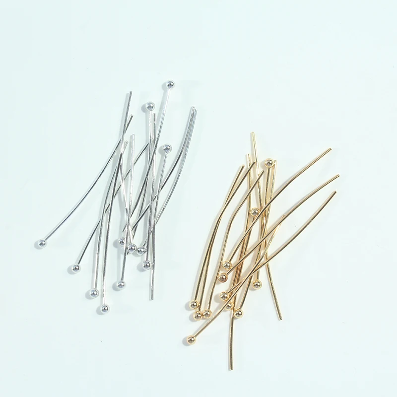10/20/30pcs 15mm/20mm/30mm 14K Gold Plated Ball Pins For Jewelry Making Supplies DIY Earrings Beading Jewelry Accessories - view 3