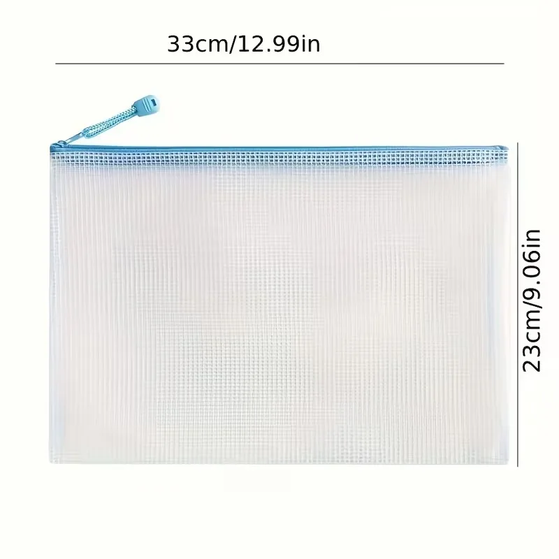 A4 Plastic Zipper File Bag, 5-Piece Set, Cross Stitch and Puzzle Storage Bag, Travel and Office Supplies Storage Bag image 3