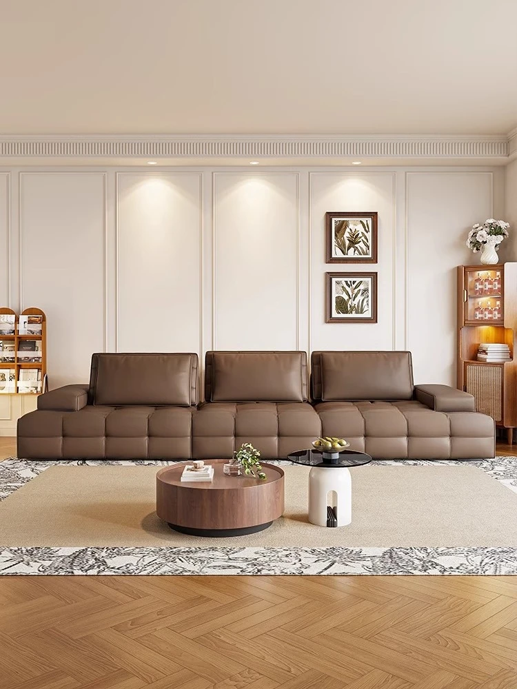 

Italian, minimalist, leather, living room, designer, removable, backrest, large sitting depth