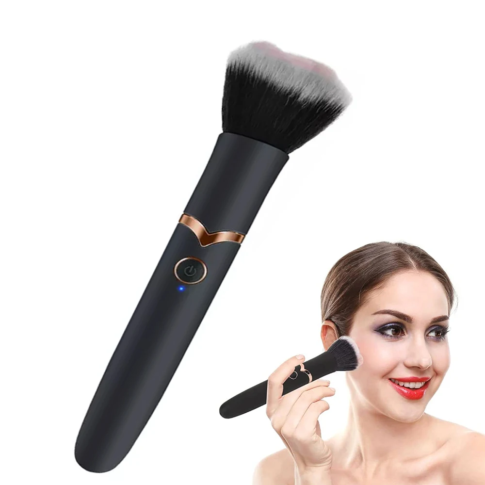 New Electric Makeup Brush Foundation Blending Brush 10 Speeds Massage Vibration Loose Powder Blush For Face Makeup Beauty Tools