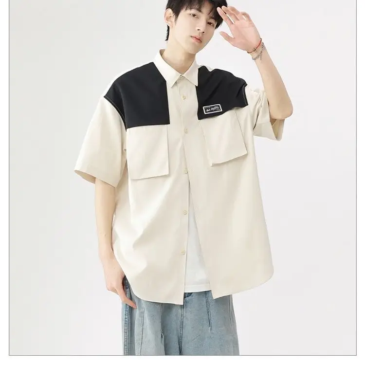 

Retro Loose Short Sleeve Shirt Summer Casual Oversize Top