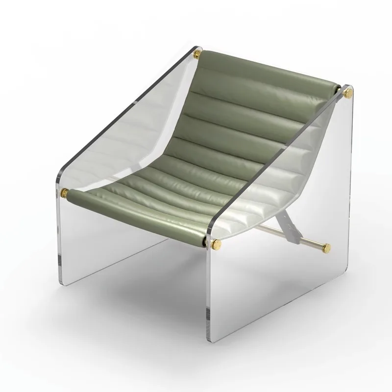Lazy single seat sofa leather light luxury club room casual negotiation single chair high-end designer