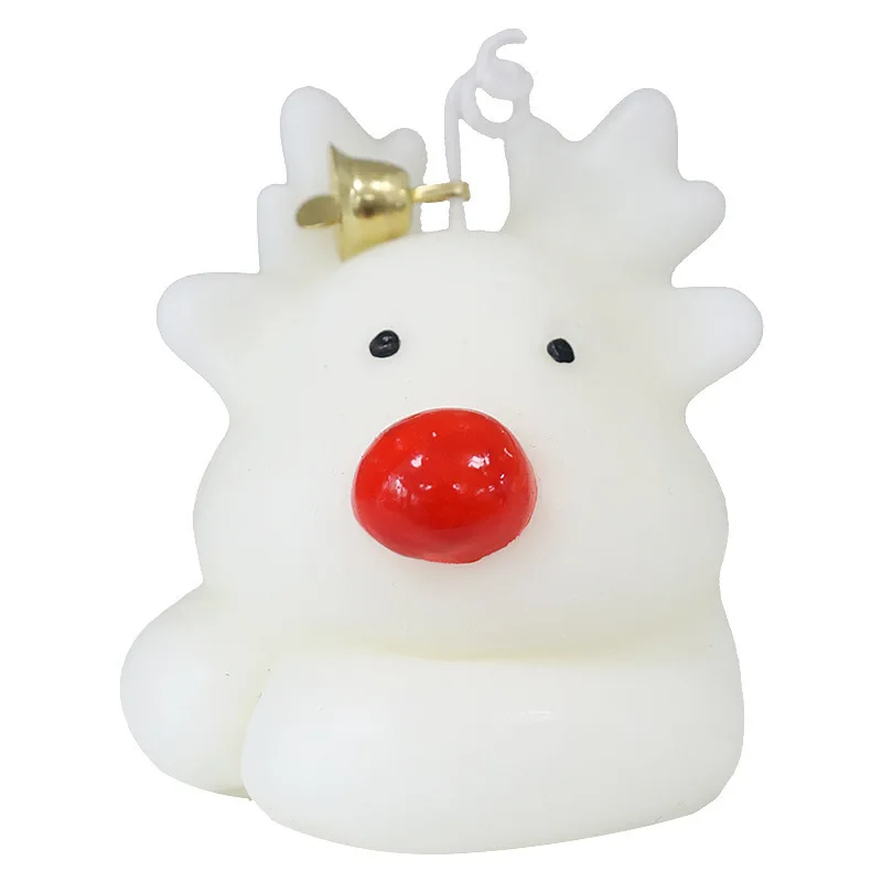 2PCS عيد الميلاد الروائح الشموع اليدوية الأيائل شكل العطر هدية تذكارية، الغزلان عيد الميلاد الروائح هدية