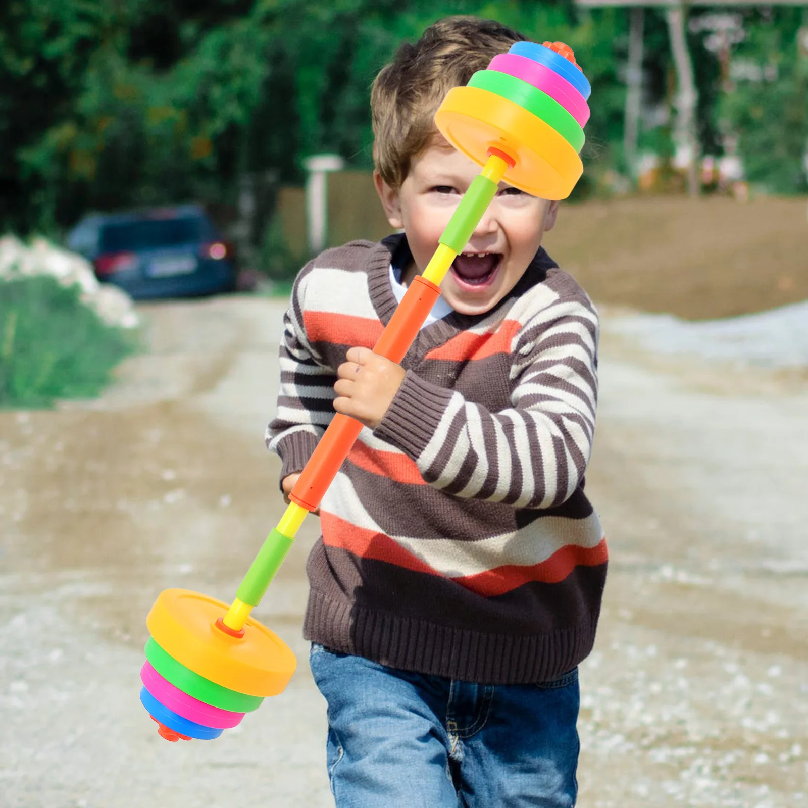 Děti činka odnímatelné kůzle barbell plastový pre-school ruka bilanční rok hračka outdoorové sportovní pláž plaything hraček dítě tvoření