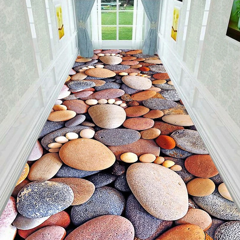 

VIKAMA 3D Water Koi Lotus Runner Rug Non Slip Waterproof Carpet for Hallway Entryway Bedroom Indoor Home Floor Decor