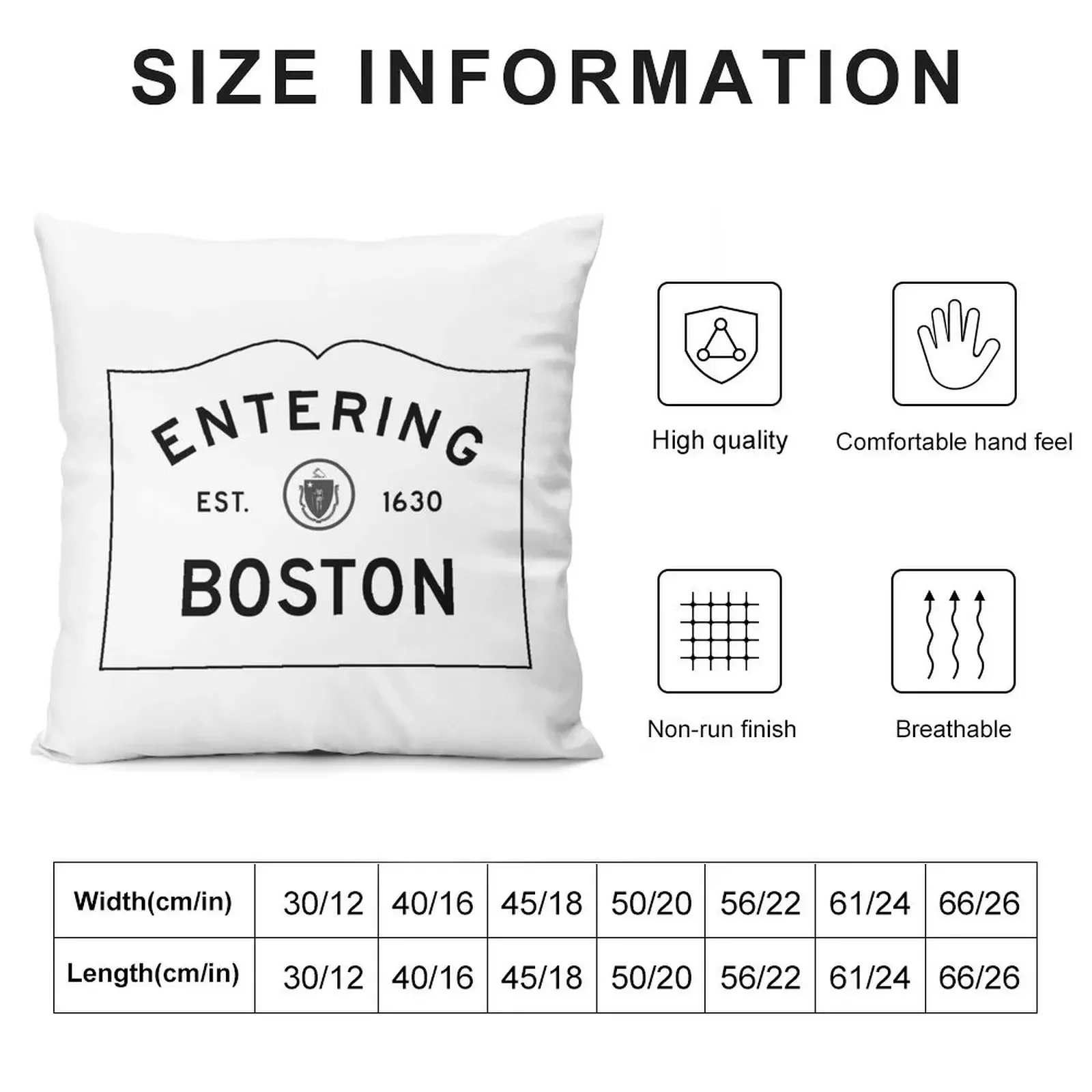 Entering Boston Throw Pillow pillows decor home Couch Pillows pillow