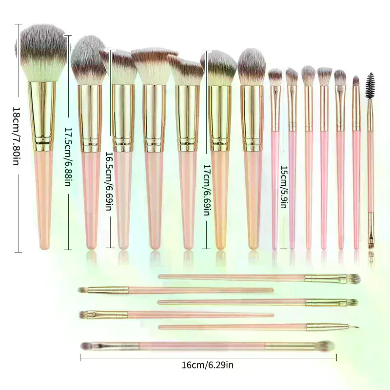 18/20/30PCS All-in-One Makeup Brushes Set Combination Skin- Featuring Soft Brushes Suitable For Beginners