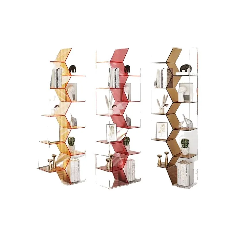 Acrylic living room shelf floor partition bookshelf storage shelf