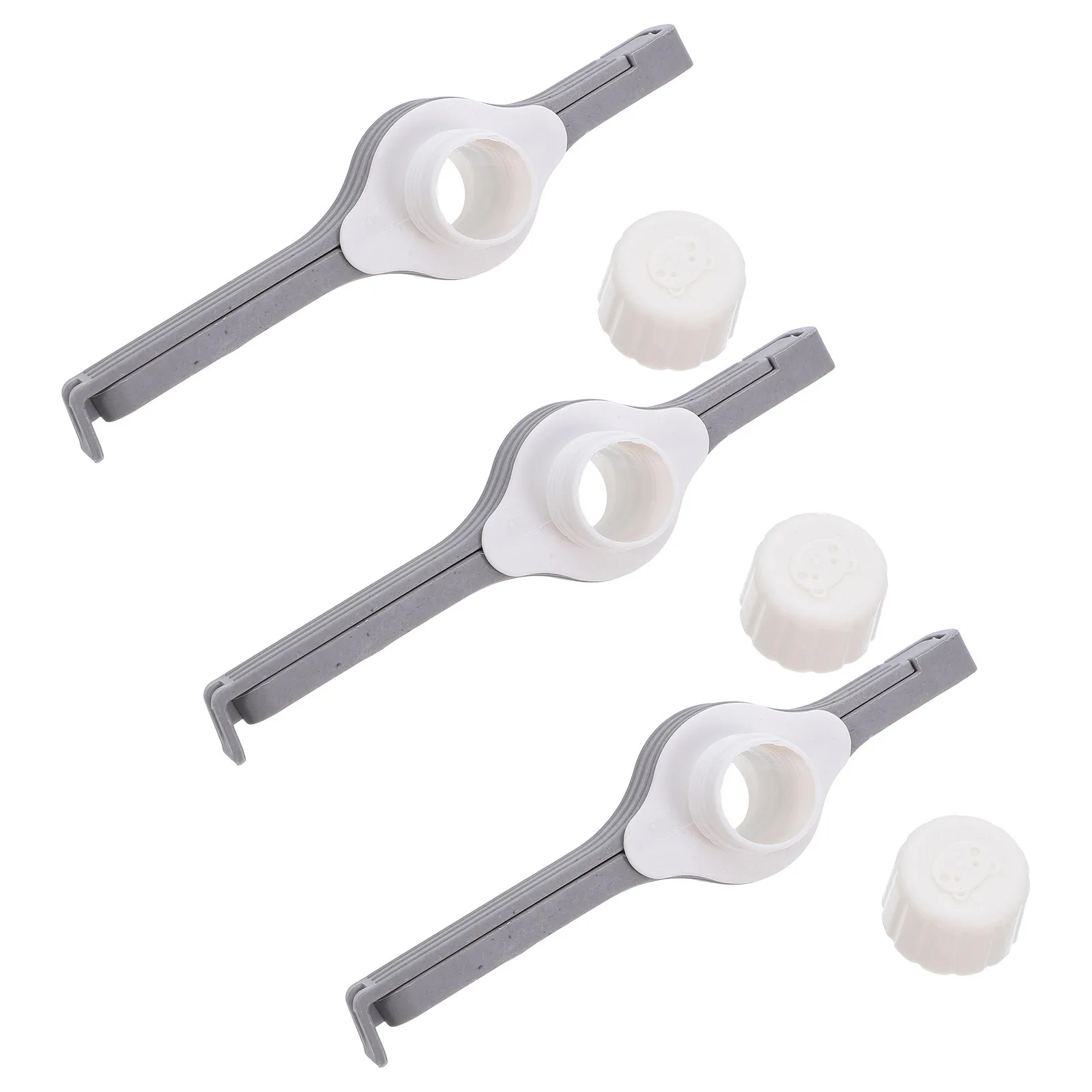 

3pcs Sealing Bag Clips Plastic Food Fresh Sealer Large Diameter Spout Clamp For Snacks Chips Kitchen Storage Airtight